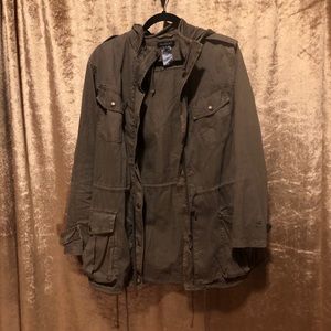 Talula Aritzia army green cargo jacket small